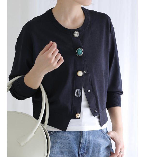  「《予約》【洗える】TORRAZZO DONNA/トラッゾドンナ ビジューカーディガン」|カーディガン|