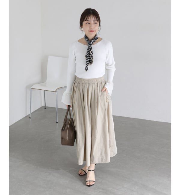  「《予約》【洗える】タフタジップポケットスカート」|スカート|