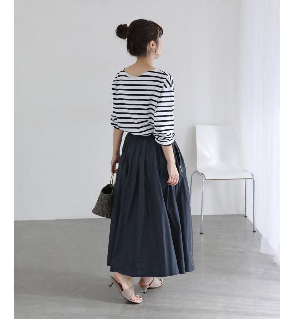  「《予約》【洗える】タフタジップポケットスカート」|スカート|