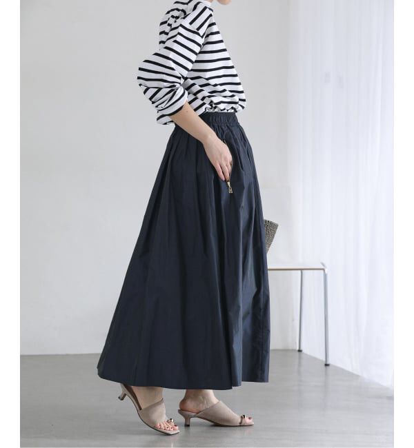  「《予約》【洗える】タフタジップポケットスカート」|スカート|