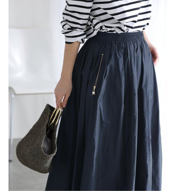  「《予約》【洗える】タフタジップポケットスカート」|スカート|
