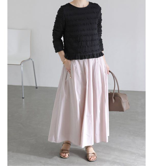  「《予約》【洗える】タフタジップポケットスカート」|スカート|