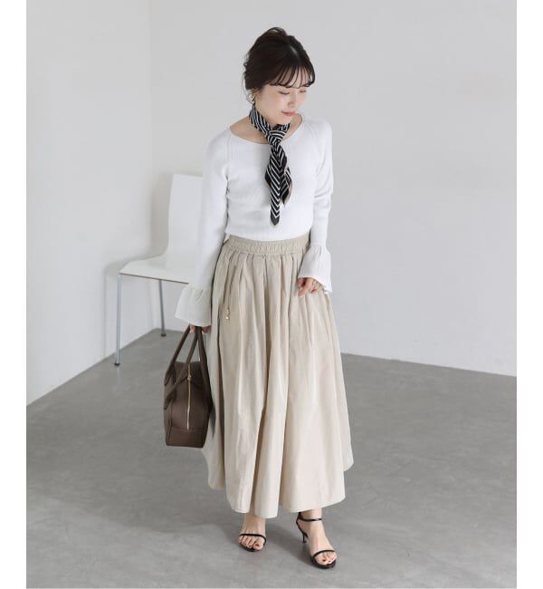  「《予約》【洗える】タフタジップポケットスカート」|スカート|