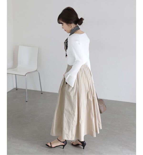  「《予約》【洗える】タフタジップポケットスカート」|スカート|