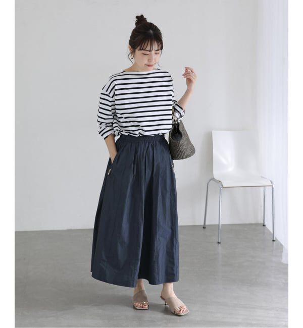  「《予約》【洗える】タフタジップポケットスカート」|スカート|