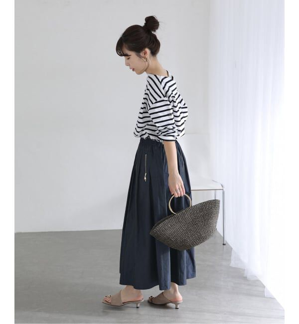  「《予約》【洗える】タフタジップポケットスカート」|スカート|