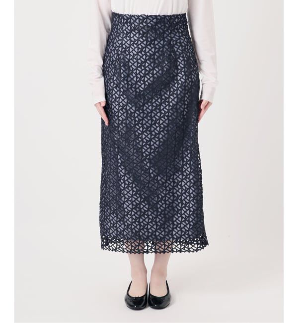  「《予約》【洗える】ラティスレーススカート」|スカート|