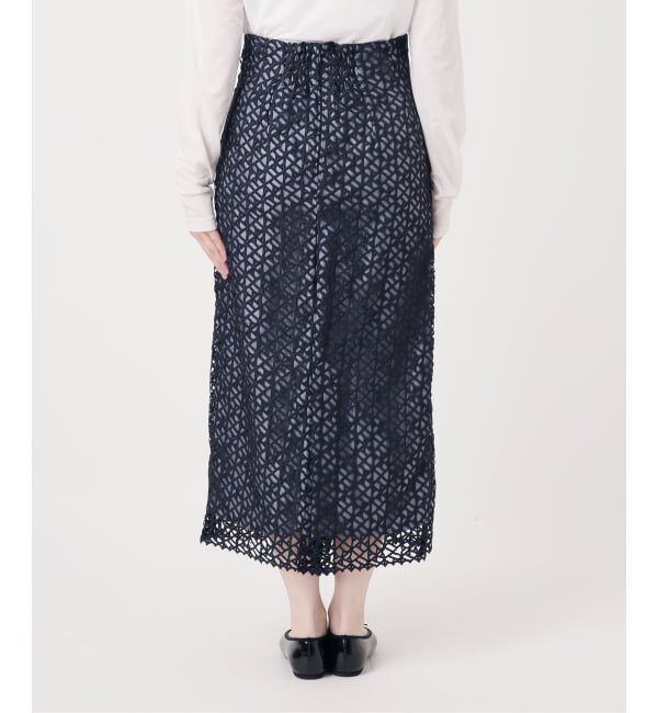  「《予約》【洗える】ラティスレーススカート」|スカート|