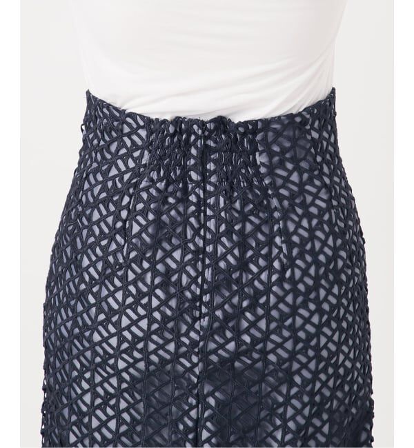  「《予約》【洗える】ラティスレーススカート」|スカート|