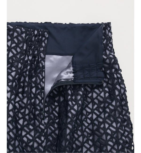  「《予約》【洗える】ラティスレーススカート」|スカート|