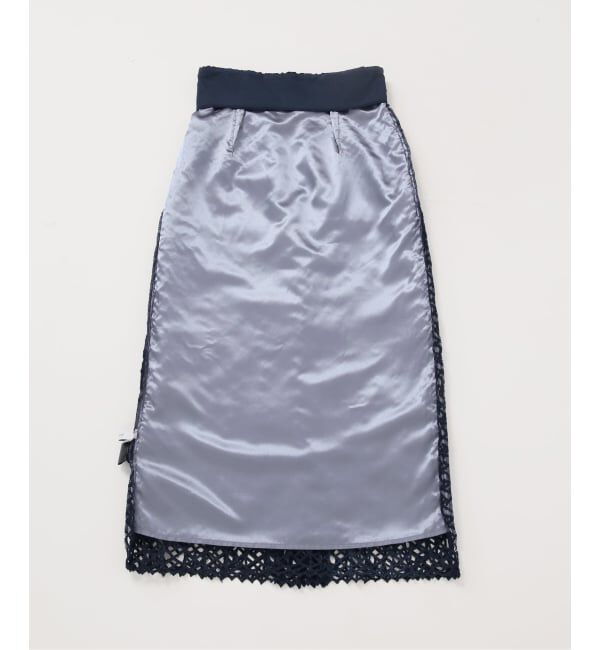  「《予約》【洗える】ラティスレーススカート」|スカート|