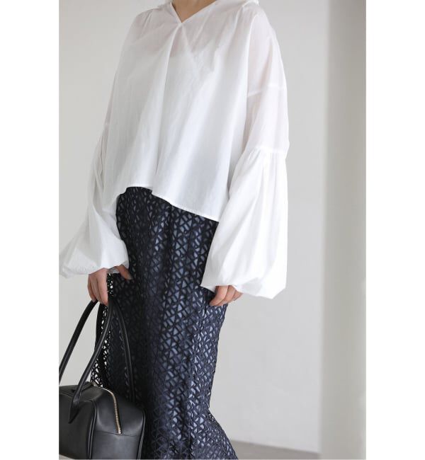  「《予約》【洗える】ラティスレーススカート」|スカート|