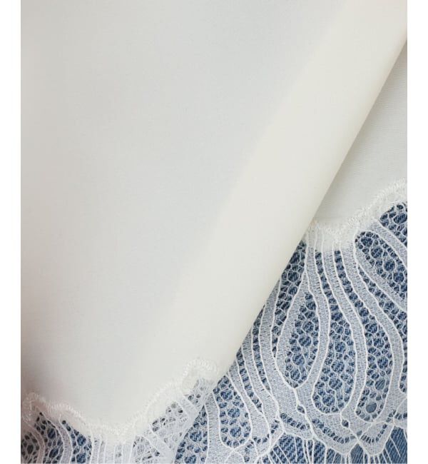  「【洗える】CHIGNON/シニヨン ヘムレースサテンタンク」|シャツ・ブラウス|