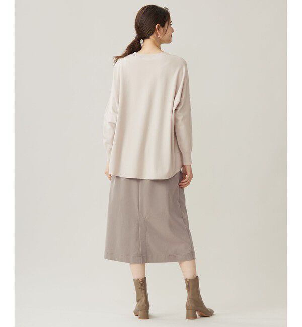 自由区「【WEB限定カラーあり】レーヨンストレッチ ニットT」|ニット・セーター|