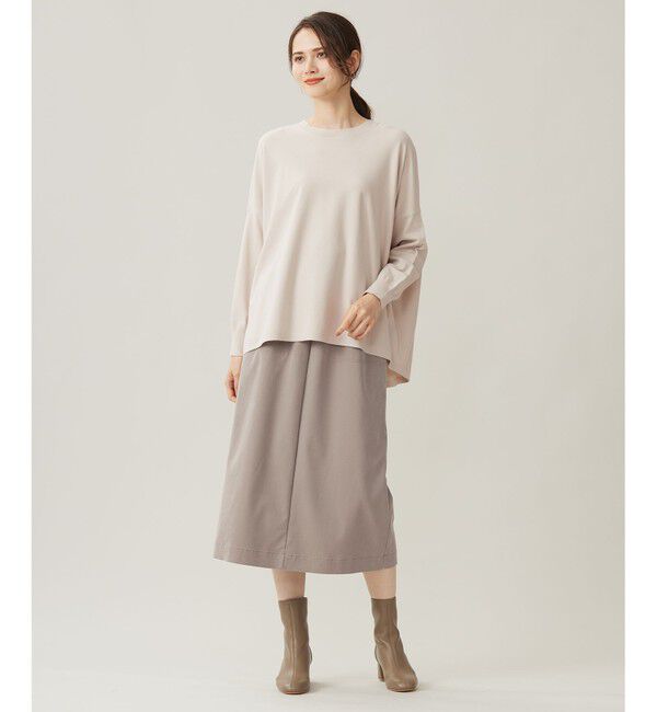 自由区「【WEB限定カラーあり】レーヨンストレッチ ニットT」|ニット・セーター|