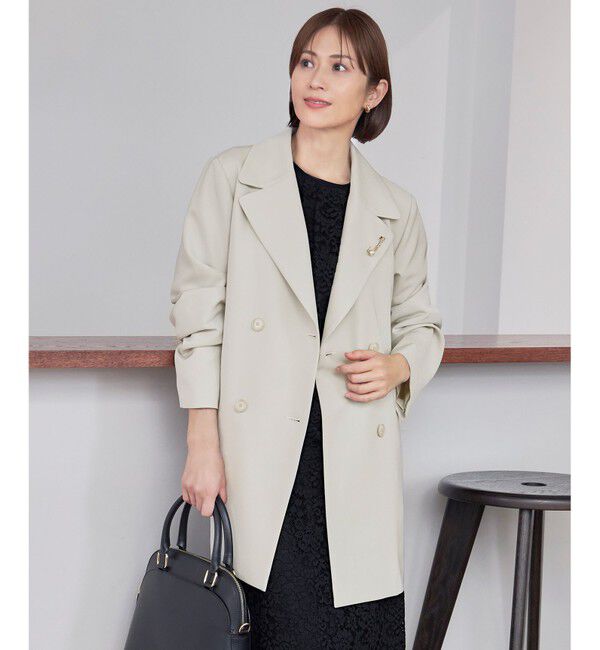 自由区「【洗える】エアフロートレンチ コート」|トレンチコート|グレージュ