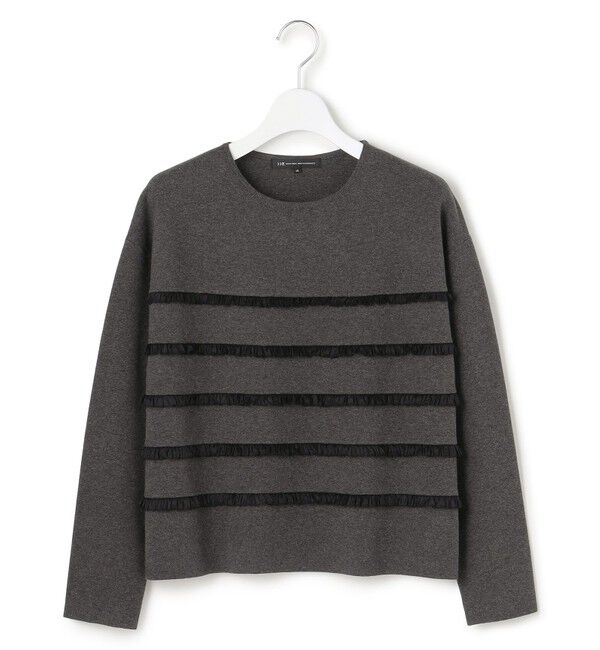 23区「【WEB&一部店舗限定/滝沢眞規子さん着用】フリルボーダー ニット」|ニット・セーター|