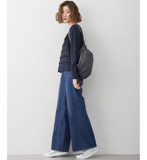 23区「【WEB&一部店舗限定/滝沢眞規子さん着用】フリルボーダー ニット」|ニット・セーター|