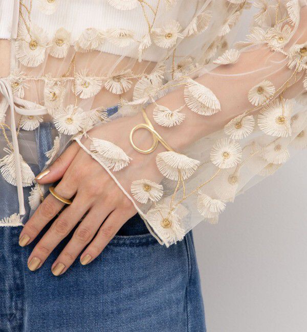 NOLLEY'S「《セットアップ対応》ウォッシャブルチュール刺繍2WAYブラウス」|シャツ・ブラウス|