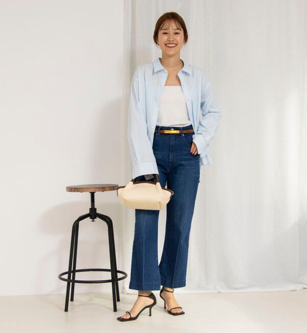 Rie Miller「【RM denim】スリットクロップドハイウエストデニム」|デニム|