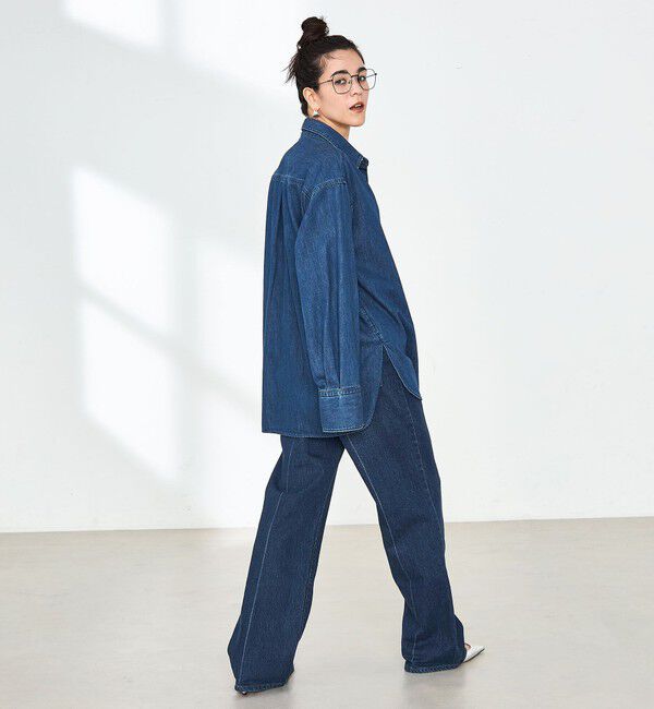 Rie Miller「【RM denim】センタープレスハイウエストデニム」|デニム|