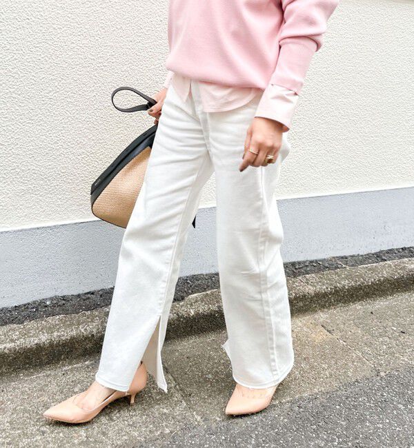 Rie Miller「【RM denim】スリットフレアハイウエストデニム」|デニム|