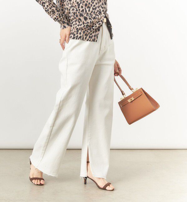 Rie Miller「【RM denim】スリットフレアハイウエストデニム」|デニム|