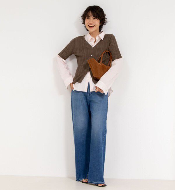 Rie Miller「【RM denim】スリットフレアハイウエストデニム」|デニム|