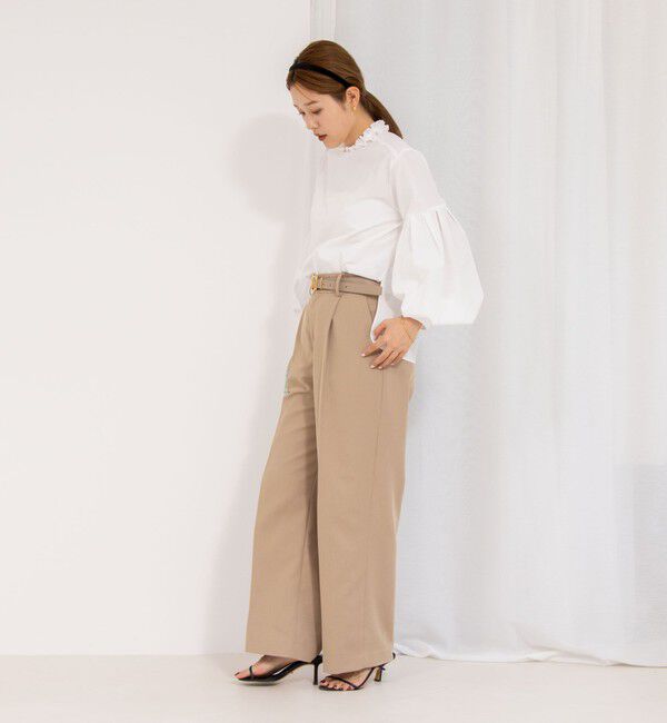 NOLLEY'S「ウォッシャブルクリスピーカルゼワイドパンツ」|その他|