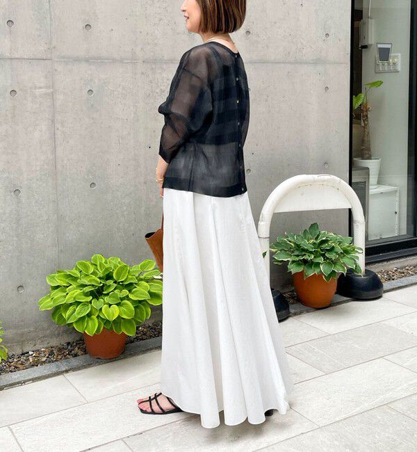 NOLLEY'S「【追加】【WEB＆一部店舗限定色あり】ウォッシャブルヴィンテージタフタマチ入りマキシスカート」|スカート|