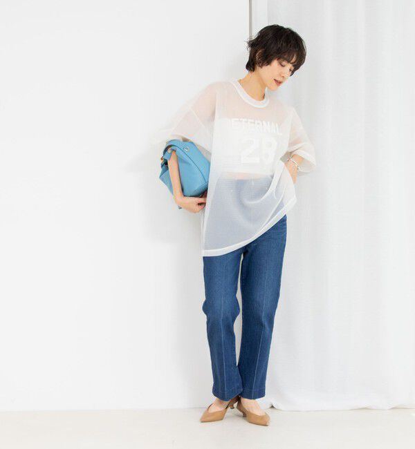 Rie Miller「ダンボールメッシュプリントTシャツ」|Tシャツ・カットソー|