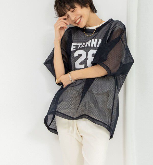 Rie Miller「ダンボールメッシュプリントTシャツ」|Tシャツ・カットソー|