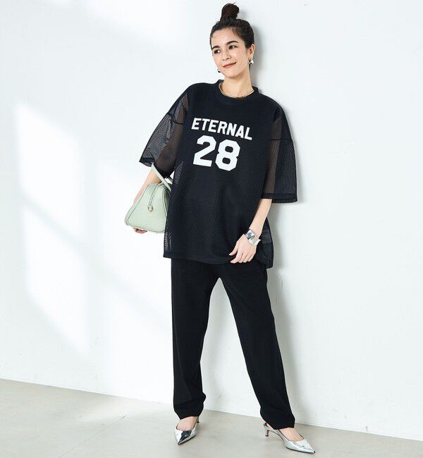 Rie Miller「ダンボールメッシュプリントTシャツ」|Tシャツ・カットソー|