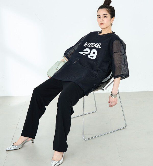 Rie Miller「ダンボールメッシュプリントTシャツ」|Tシャツ・カットソー|