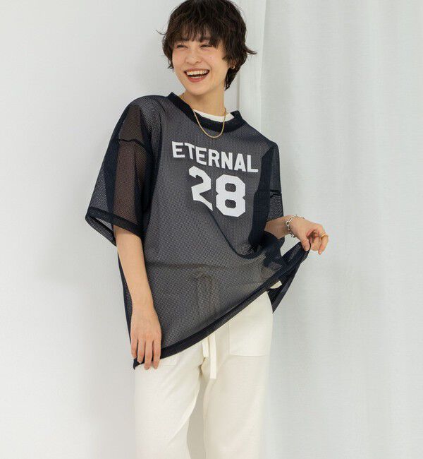 Rie Miller「ダンボールメッシュプリントTシャツ」|Tシャツ・カットソー|