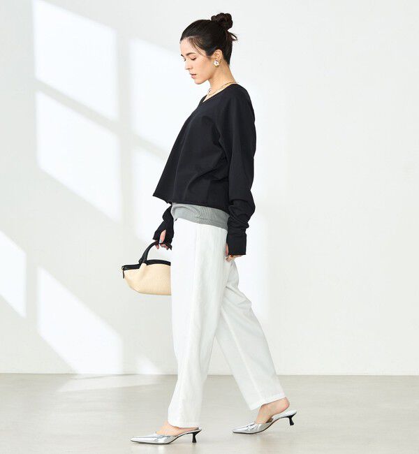 NOLLEY'S「ウォッシャブル多機能ウエストフリルテーパードパンツ」|その他|