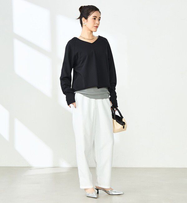 NOLLEY'S「ウォッシャブル多機能ウエストフリルテーパードパンツ」|その他|