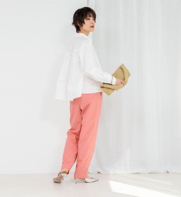 NOLLEY'S「ウォッシャブル多機能ウエストフリルテーパードパンツ」|その他|