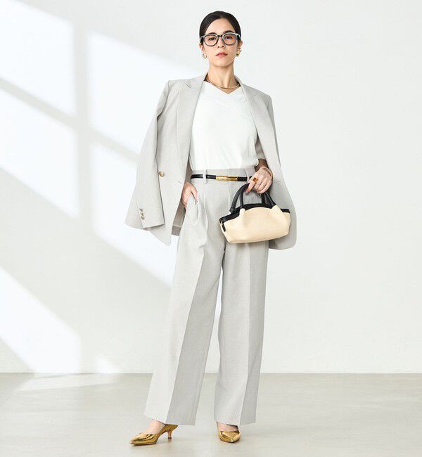 NOLLEY'S sophi「《手洗い可能》カシュクール風5分袖プルオーバーニット」|ニット・セーター|