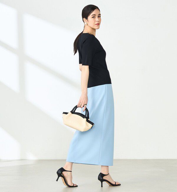 NOLLEY'S sophi「《手洗い可能》カシュクール風5分袖プルオーバーニット」|ニット・セーター|