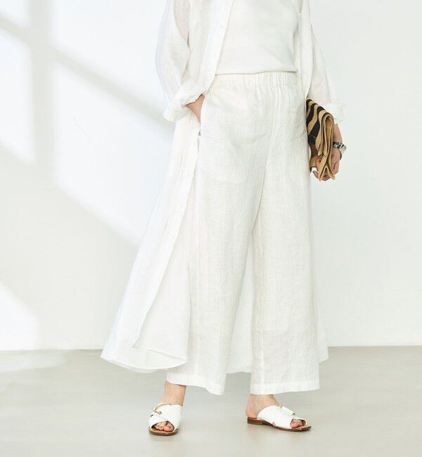 NOLLEY'S「【WEB STAFF恵☆別注カラーあり】《セットアップ対応》リネンセミワイドパンツ」|その他|