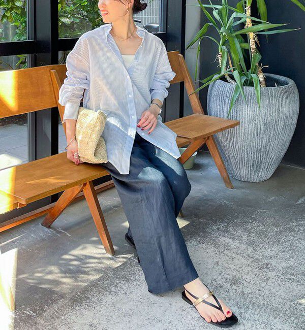 NOLLEY'S「【WEB STAFF恵☆別注カラーあり】《セットアップ対応》リネンセミワイドパンツ」|その他|