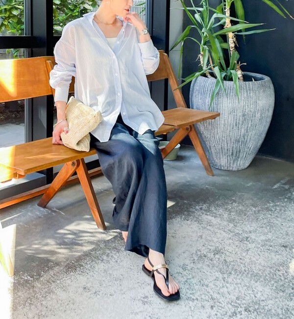 NOLLEY'S「【WEB STAFF恵☆別注カラーあり】《セットアップ対応》リネンセミワイドパンツ」|その他|