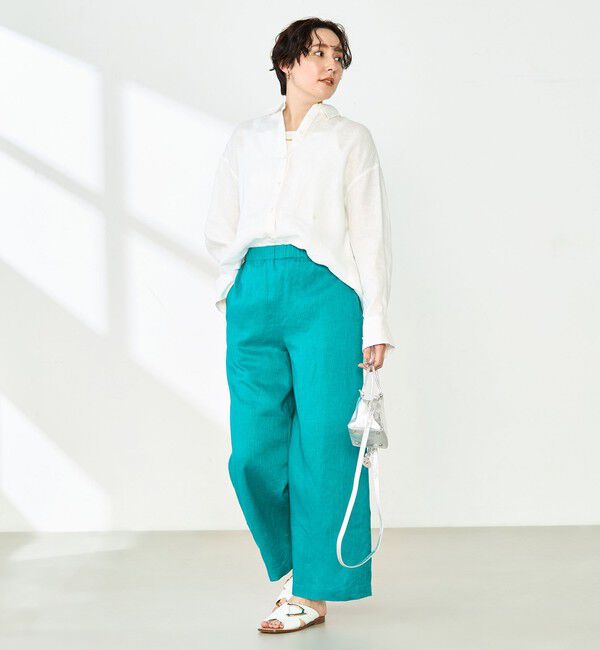 NOLLEY'S「【WEB STAFF恵☆別注カラーあり】《セットアップ対応》リネンセミワイドパンツ」|その他|