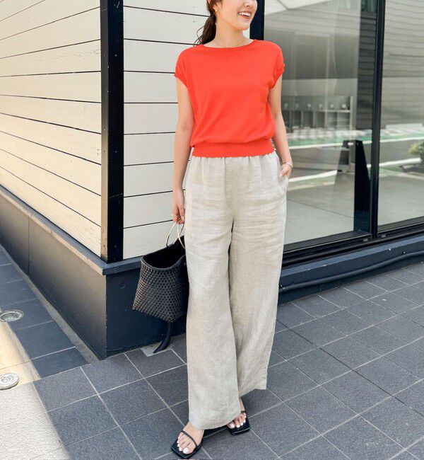 NOLLEY'S「【WEB STAFF恵☆別注カラーあり】《セットアップ対応》リネンセミワイドパンツ」|その他|
