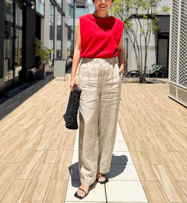 NOLLEY'S「【WEB STAFF恵☆別注カラーあり】《セットアップ対応》リネンセミワイドパンツ」|その他|