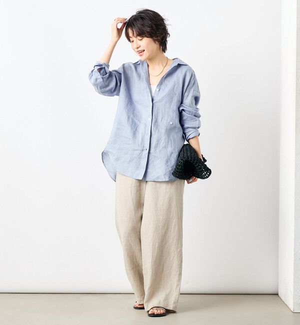 NOLLEY'S「【WEB STAFF恵☆別注カラーあり】《セットアップ対応》リネンセミワイドパンツ」|その他|