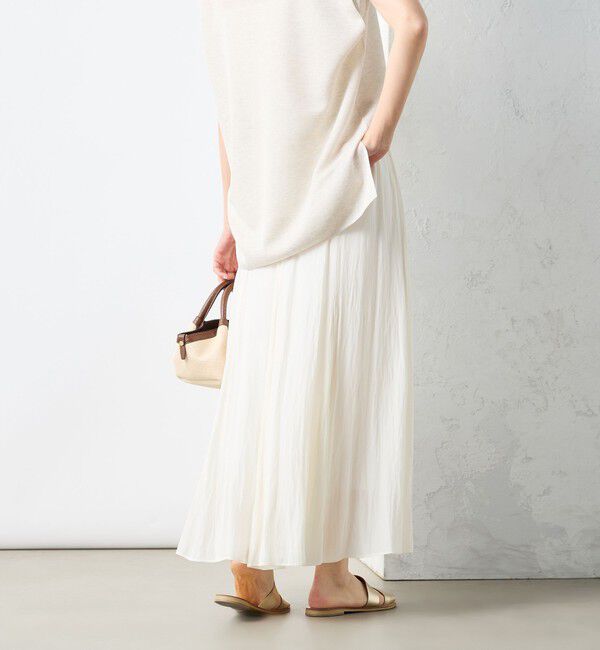 NOLLEY'S「ウォッシャブル割繊フレアスカート」|フレア|