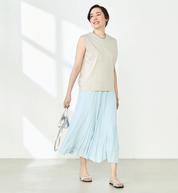 NOLLEY'S「ウォッシャブル割繊フレアスカート」|フレア|