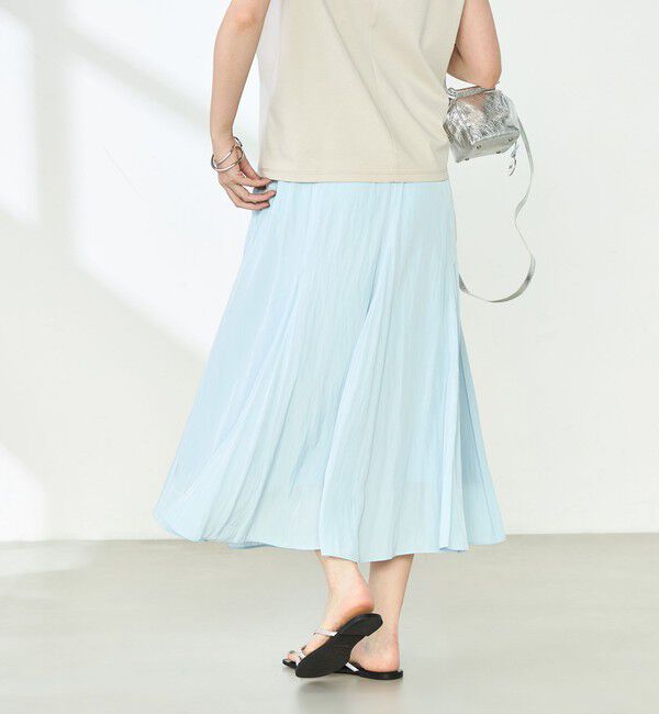 NOLLEY'S「ウォッシャブル割繊フレアスカート」|フレア|